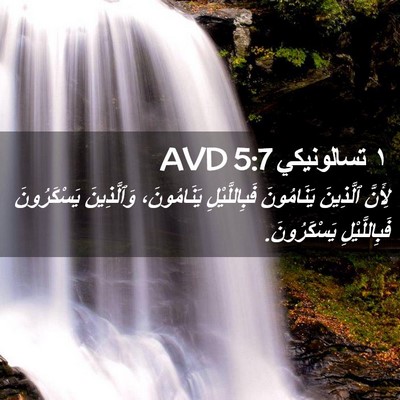 Picture 02 - ١ تسالونيكي 5:7 AVD - لِأَنَّ ٱلَّذِينَ - Bible Verse Picture