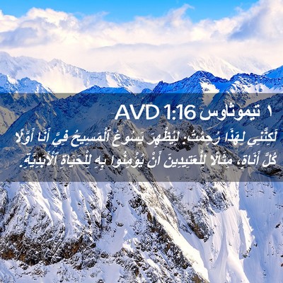 Picture 02 - ١ تيموثاوس 1:16 AVD - لَكِنَّنِي لِهَذَا - Bible Verse Picture