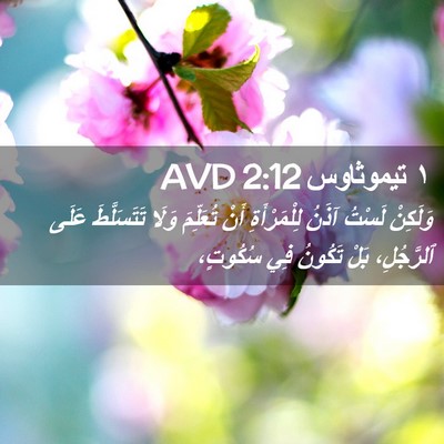 Picture 02 - ١ تيموثاوس 2:12 AVD - وَلَكِنْ لَسْتُ آذَنُ - Bible Verse Picture