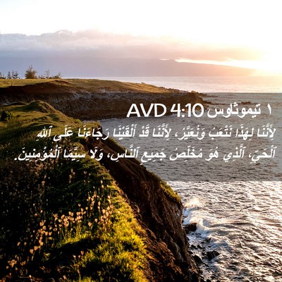 Picture 02 - ١ تيموثاوس 4:10 AVD - لِأَنَّنَا لِهَذَا - Bible Verse Picture