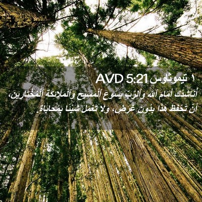 Picture 02 - ١ تيموثاوس 5:21 AVD - أُنَاشِدُكَ أَمَامَ ٱللهِ - Bible Verse Picture