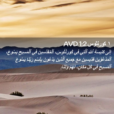 Picture 02 - ١ كورنثوس 1:2 AVD - إِلَى كَنِيسَةِ ٱللهِ - Bible Verse Picture