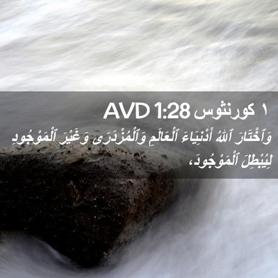 Picture 02 - ١ كورنثوس 1:28 AVD - وَٱخْتَارَ ٱللهُ - Bible Verse Picture