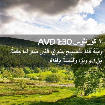 Picture 02 - ١ كورنثوس 1:30 AVD - وَمِنْهُ أَنْتُمْ - Bible Verse Picture