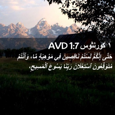 Picture 02 - ١ كورنثوس 1:7 AVD - حَتَّى إِنَّكُمْ لَسْتُمْ - Bible Verse Picture