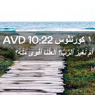 Picture 02 - ١ كورنثوس 10:22 AVD - أَمْ نُغِيرُ ٱلرَّبَّ؟ - Bible Verse Picture