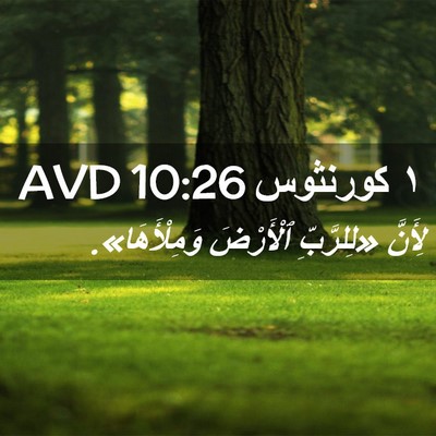 Picture 02 - ١ كورنثوس 10:26 AVD - لِأَنَّ «لِلرَّبِّ - Bible Verse Picture