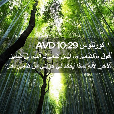Picture 02 - ١ كورنثوس 10:29 AVD - أَقُولُ «ٱلضَّمِيرُ»، - Bible Verse Picture