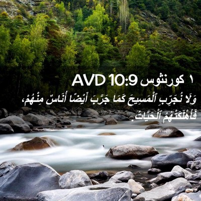 Picture 02 - ١ كورنثوس 10:9 AVD - وَلَا نُجَرِّبِ - Bible Verse Picture
