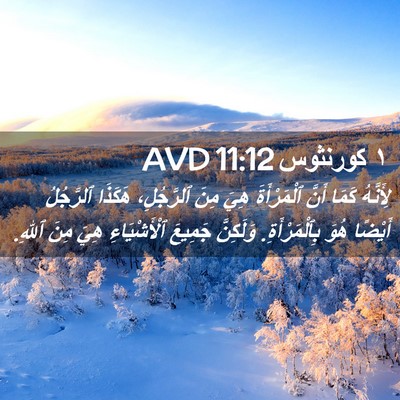 Picture 02 - ١ كورنثوس 11:12 AVD - لِأَنَّهُ كَمَا أَنَّ - Bible Verse Picture