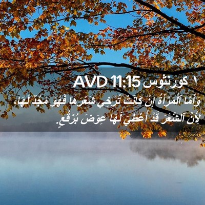 Picture 02 - ١ كورنثوس 11:15 AVD - وَأَمَّا ٱلْمَرْأَةُ إِنْ - Bible Verse Picture
