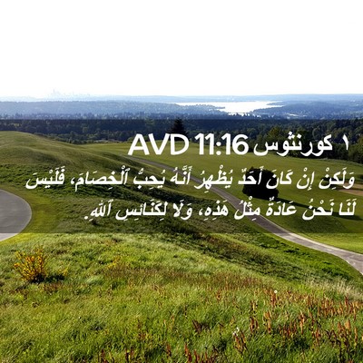 Picture 02 - ١ كورنثوس 11:16 AVD - وَلَكِنْ إِنْ كَانَ أَحَدٌ - Bible Verse Picture