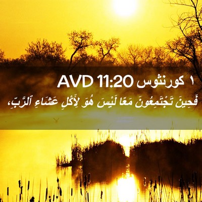 Picture 02 - ١ كورنثوس 11:20 AVD - فَحِينَ تَجْتَمِعُونَ - Bible Verse Picture