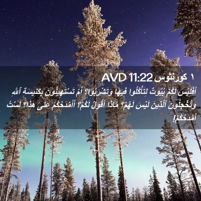 Picture 02 - ١ كورنثوس 11:22 AVD - أَفَلَيْسَ لَكُمْ بُيُوتٌ - Bible Verse Picture