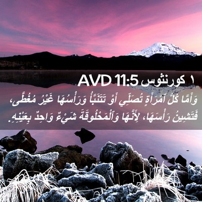 Picture 02 - ١ كورنثوس 11:5 AVD - وَأَمَّا كُلُّ ٱمْرَأَةٍ - Bible Verse Picture