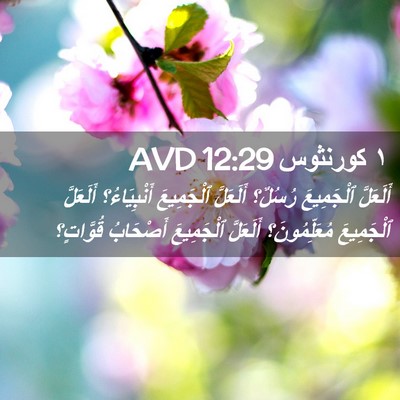 Picture 02 - ١ كورنثوس 12:29 AVD - أَلَعَلَّ ٱلْجَمِيعَ - Bible Verse Picture