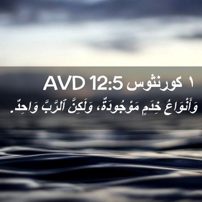 Picture 02 - ١ كورنثوس 12:5 AVD - وَأَنْوَاعُ خِدَمٍ - Bible Verse Picture