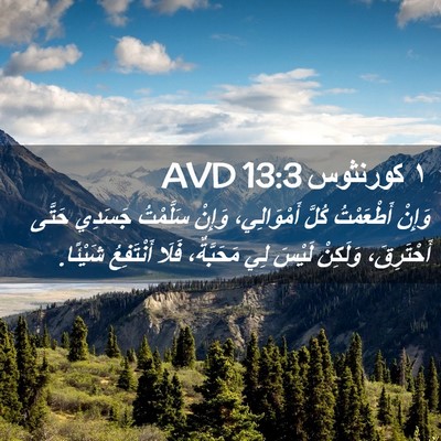 Picture 02 - ١ كورنثوس 13:3 AVD - وَإِنْ أَطْعَمْتُ كُلَّ - Bible Verse Picture