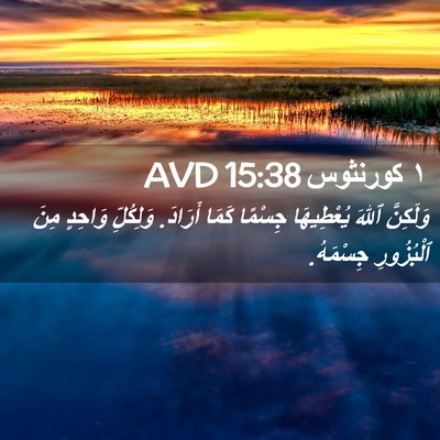 Picture 02 - ١ كورنثوس 15:38 AVD - وَلَكِنَّ ٱللهَ - Bible Verse Picture