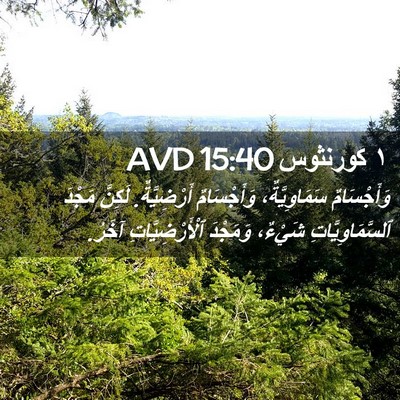 Picture 02 - ١ كورنثوس 15:40 AVD - وَأَجْسَامٌ سَمَاوِيَّةٌ، - Bible Verse Picture