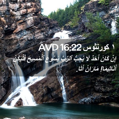 Picture 02 - ١ كورنثوس 16:22 AVD - إِنْ كَانَ أَحَدٌ لَا - Bible Verse Picture