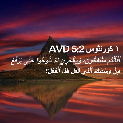 Picture 02 - ١ كورنثوس 5:2 AVD - أَفَأَنْتُمْ - Bible Verse Picture