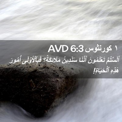 Picture 02 - ١ كورنثوس 6:3 AVD - أَلَسْتُمْ تَعْلَمُونَ - Bible Verse Picture