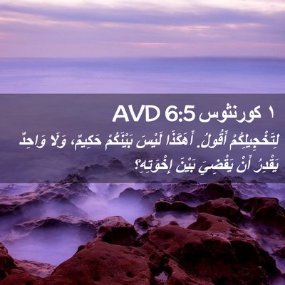 Picture 02 - ١ كورنثوس 6:5 AVD - لِتَخْجِيلِكُمْ أَقُولُ. - Bible Verse Picture