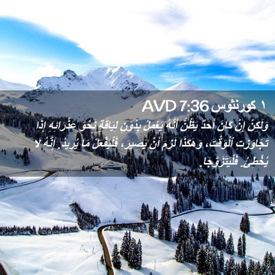 Picture 02 - ١ كورنثوس 7:36 AVD - وَلَكِنْ إِنْ كَانَ أَحَدٌ - Bible Verse Picture