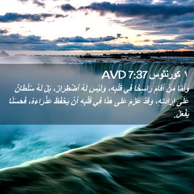 Picture 02 - ١ كورنثوس 7:37 AVD - وَأَمَّا مَنْ أَقَامَ - Bible Verse Picture