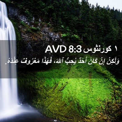 Picture 02 - ١ كورنثوس 8:3 AVD - وَلَكِنْ إِنْ كَانَ أَحَدٌ - Bible Verse Picture
