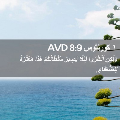 Picture 02 - ١ كورنثوس 8:9 AVD - وَلَكِنِ ٱنْظُرُوا - Bible Verse Picture