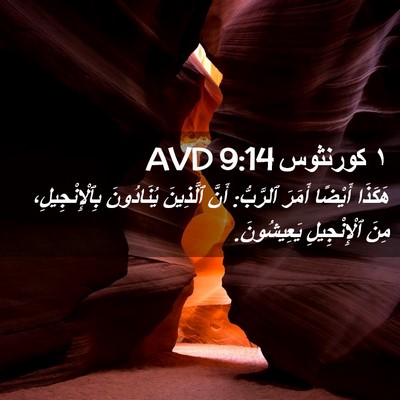 Picture 02 - ١ كورنثوس 9:14 AVD - هَكَذَا أَيْضًا أَمَرَ - Bible Verse Picture