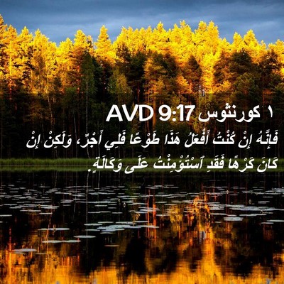 Picture 02 - ١ كورنثوس 9:17 AVD - فَإِنَّهُ إِنْ كُنْتُ - Bible Verse Picture