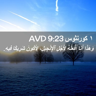 Picture 02 - ١ كورنثوس 9:23 AVD - وَهَذَا أَنَا أَفْعَلُهُ - Bible Verse Picture
