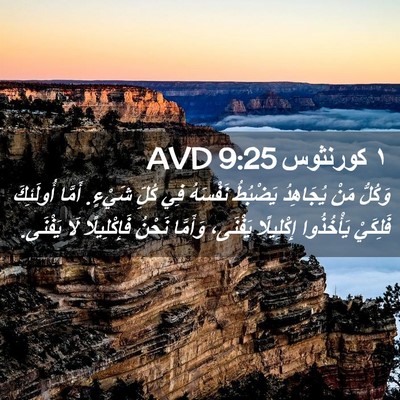 Picture 02 - ١ كورنثوس 9:25 AVD - وَكُلُّ مَنْ يُجَاهِدُ - Bible Verse Picture