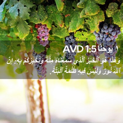 Picture 02 - ١ يوحنَّا 1:5 AVD - وَهَذَا هُوَ ٱلْخَبَرُ - Bible Verse Picture