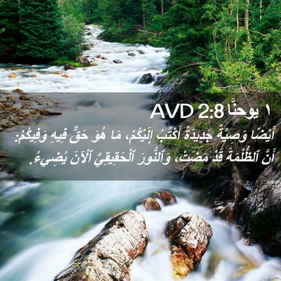 Picture 02 - ١ يوحنَّا 2:8 AVD - أَيْضًا وَصِيَّةً - Bible Verse Picture