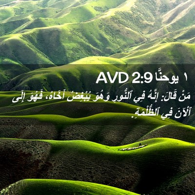 Picture 02 - ١ يوحنَّا 2:9 AVD - مَنْ قَالَ: إِنَّهُ فِي - Bible Verse Picture