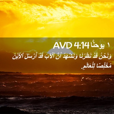 Picture 02 - ١ يوحنَّا 4:14 AVD - وَنَحْنُ قَدْ نَظَرْنَا - Bible Verse Picture
