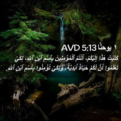 Picture 02 - ١ يوحنَّا 5:13 AVD - كَتَبْتُ هَذَا - Bible Verse Picture