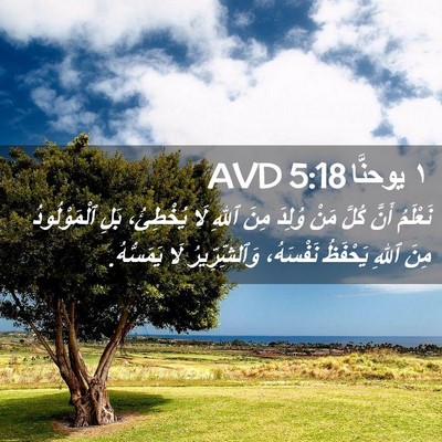 Picture 02 - ١ يوحنَّا 5:18 AVD - نَعْلَمُ أَنَّ كُلَّ مَنْ - Bible Verse Picture