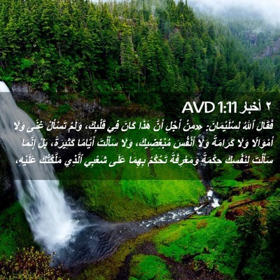 Picture 02 - ٢ أخبار 1:11 AVD - فَقَالَ ٱللهُ - Bible Verse Picture