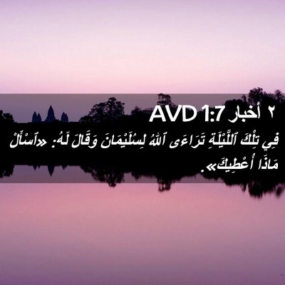 Picture 02 - ٢ أخبار 1:7 AVD - فِي تِلْكَ ٱللَّيْلَةِ - Bible Verse Picture