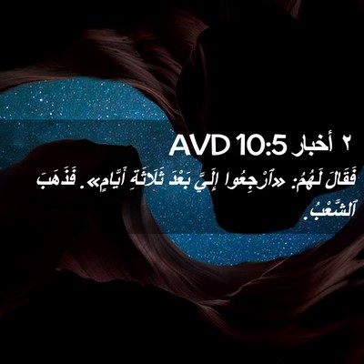 Picture 02 - ٢ أخبار 10:5 AVD - فَقَالَ لَهُمُ: «ٱرْجِعُوا - Bible Verse Picture