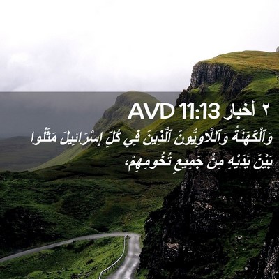 Picture 02 - ٢ أخبار 11:13 AVD - وَٱلْكَهَنَةُ - Bible Verse Picture