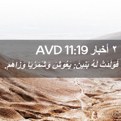 Picture 02 - ٢ أخبار 11:19 AVD - فَوَلَدَتْ لَهُ بَنِينَ: - Bible Verse Picture
