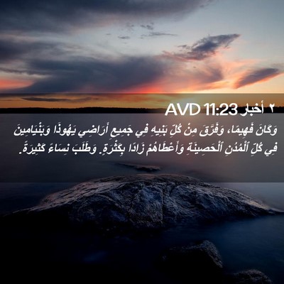 Picture 02 - ٢ أخبار 11:23 AVD - وَكَانَ فَهِيمًا، - Bible Verse Picture