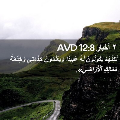Picture 02 - ٢ أخبار 12:8 AVD - لَكِنَّهُمْ يَكُونُونَ - Bible Verse Picture