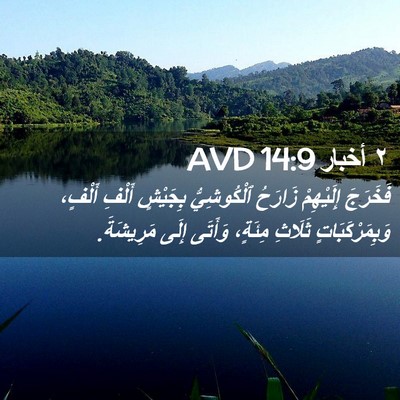 Picture 02 - ٢ أخبار 14:9 AVD - فَخَرَجَ إِلَيْهِمْ - Bible Verse Picture